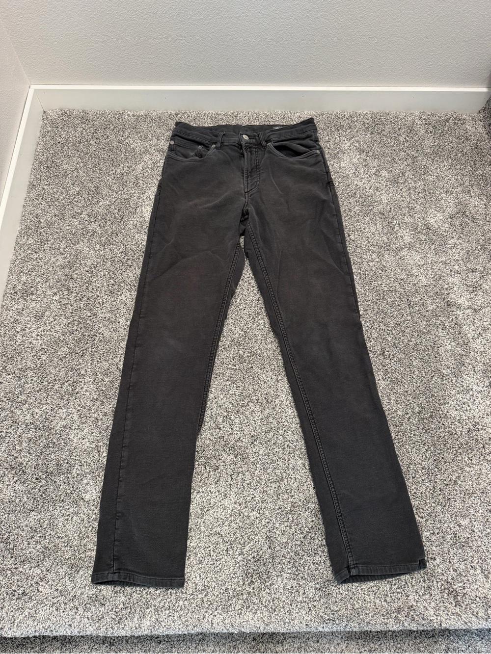 Mens Faherty Stretch Terry 5-Pocket Pant - Onyx Black